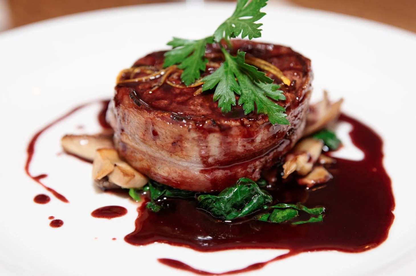 A close up of some food on a plate